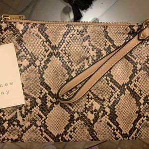 Snake wristlet pouch